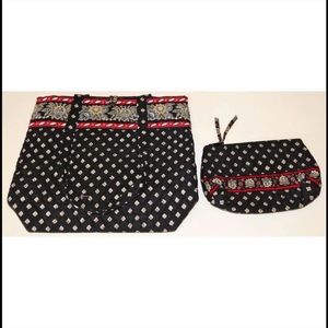 Vera Bradley large tote bag with mini bag